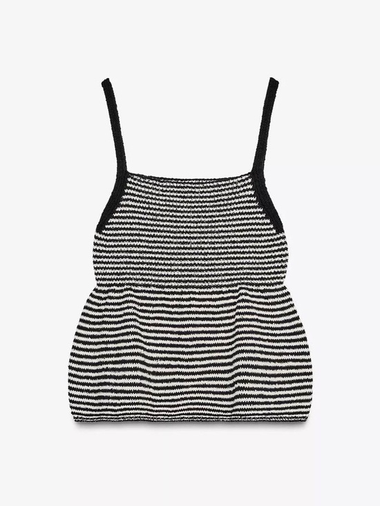 Zara Tops - Zara Black & White Striped Knit Camisole